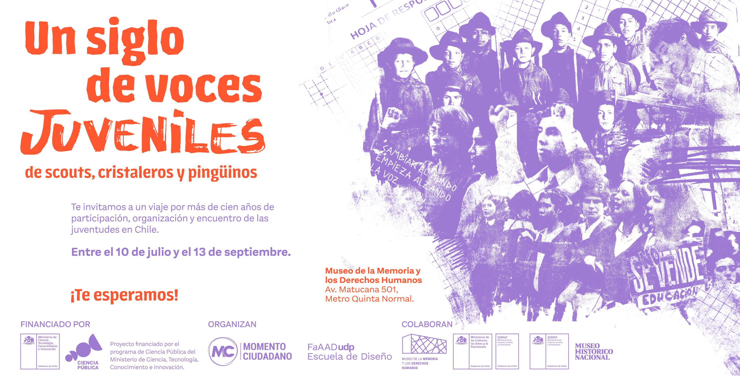Exposición Un siglo de voces juveniles abre sus puertas en el Museo de la Memoria